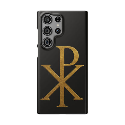 Our Eternal Hope in Christ - Black Chi Rho Snap Case for Samsung