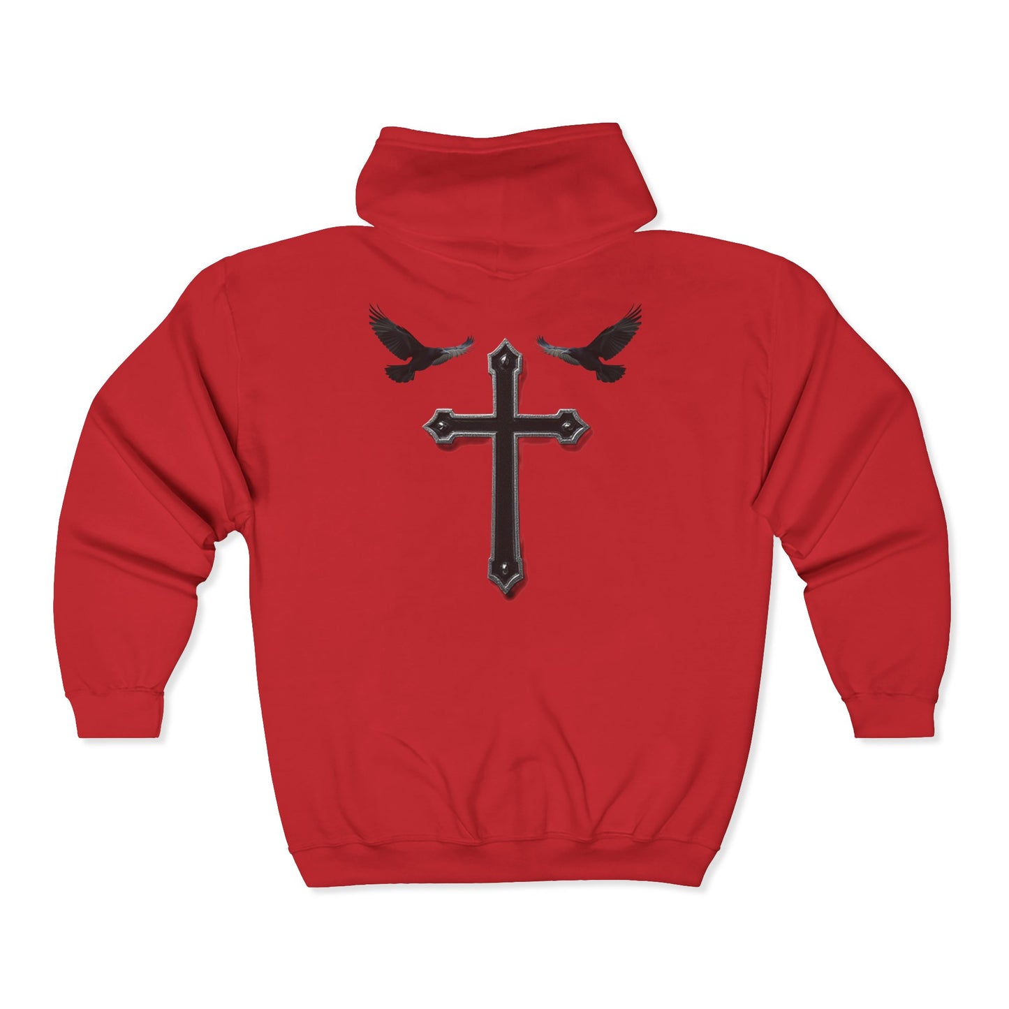 Faithful Watchers” – Cross & Crows Men’s Zip-Up Hoodie