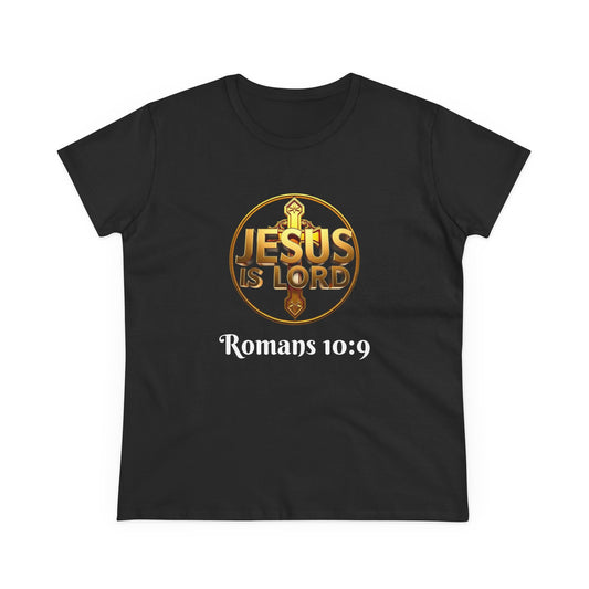 Jesus Is Lord / He Is Risen Christian Tee – Women’s Bold Faith Statement (White Lettering)