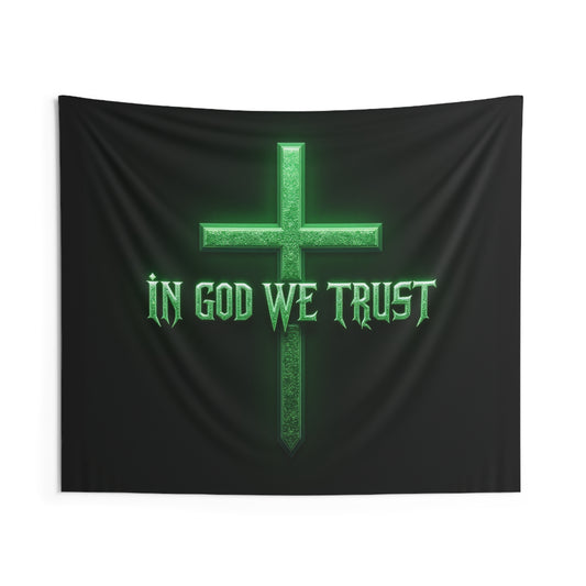 In God We Trust – Bold Faith Wall Tapestry for the Brave