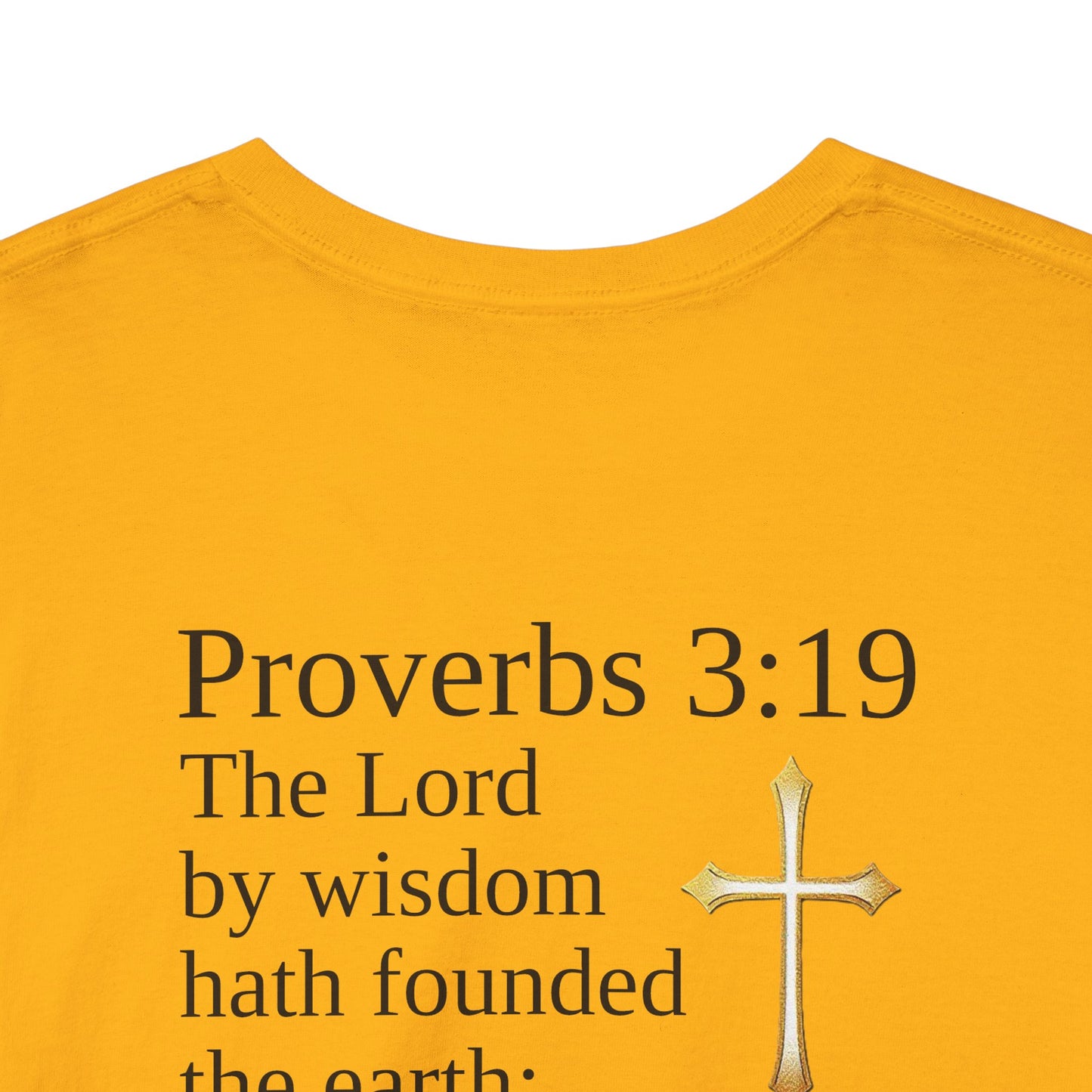 Wisdom in the Atom – Men’s Spiritual T-Shirt (Black Text)