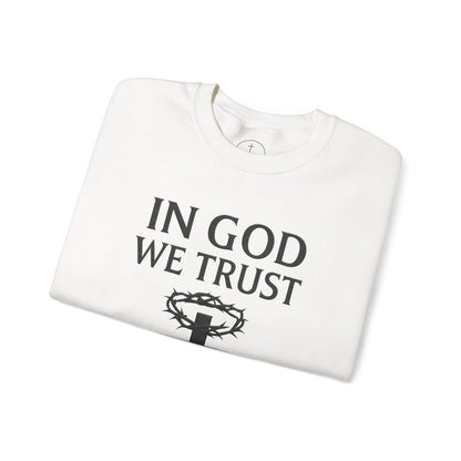 In God We Trust (Crown of Thorns) - Men’s Christian Sweatshirt
