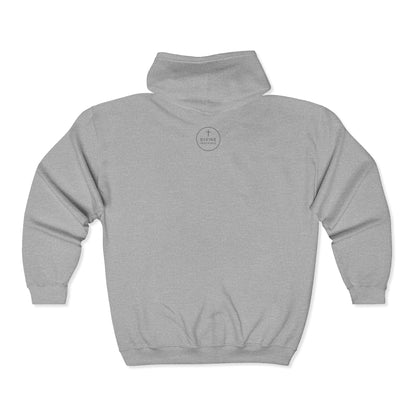 Anchored Journey – Men’s Classic Plain Zip-Up Hoodie (Dark Label)