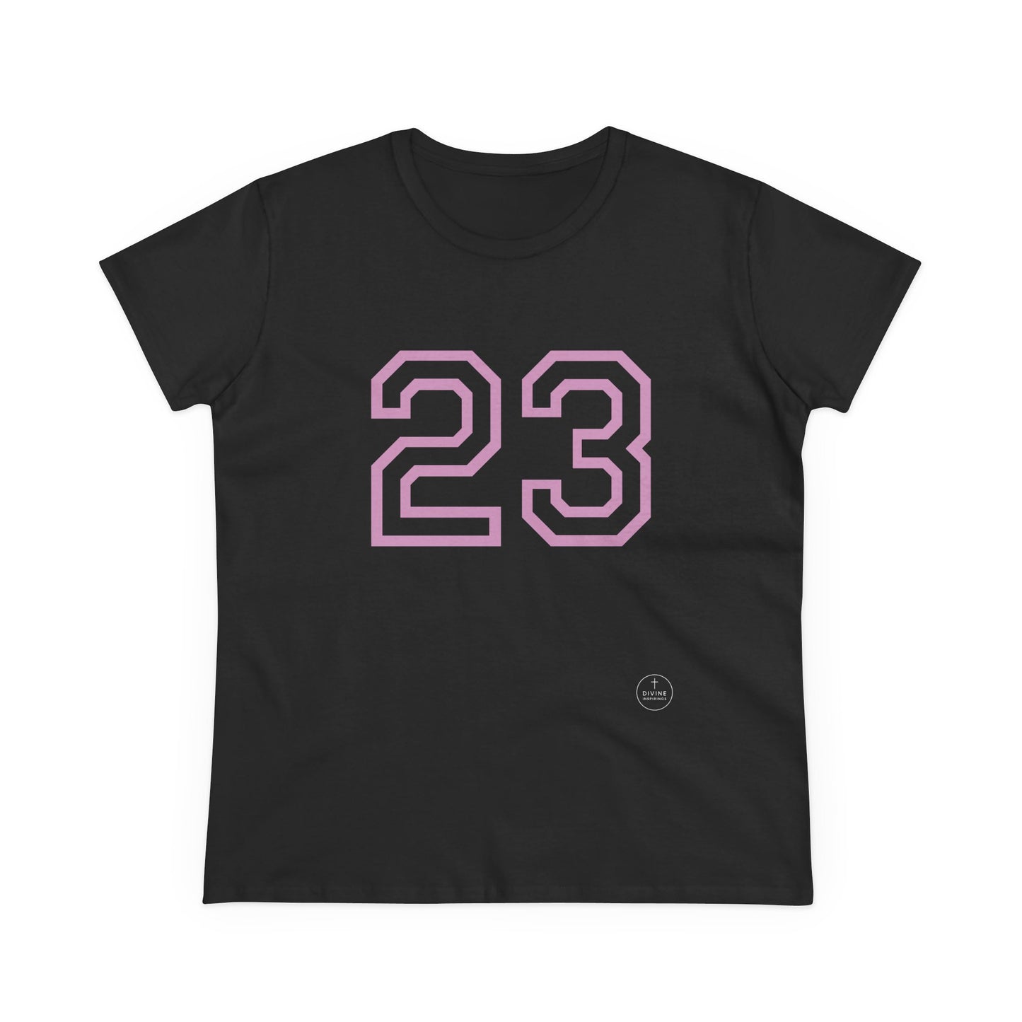 Psalm 23 Women’s Tee – Inspired Sports-Style Shirt (Pink Numbering)