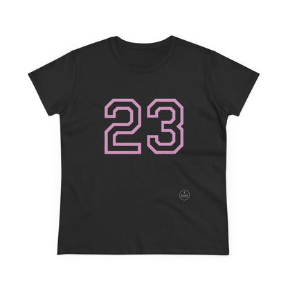 Psalm 23 Women’s Tee – Inspired Sports-Style Shirt (Pink Numbering)