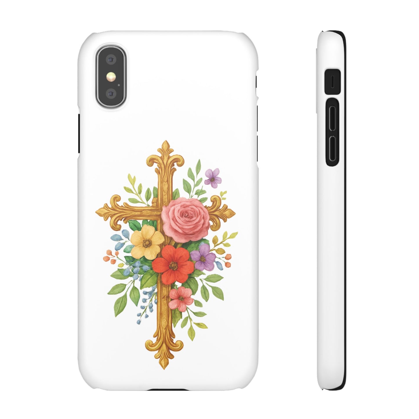 Floral Cross Snap Case for iPhone – Faith in Bloom