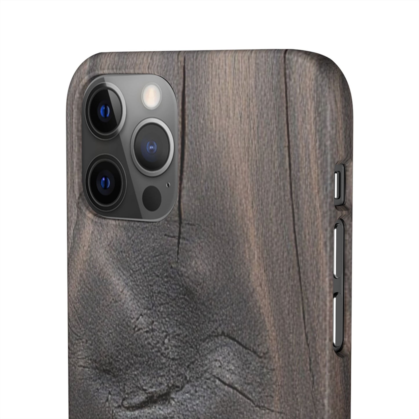 iPhone Snap Case – Dark Wood Grain Design