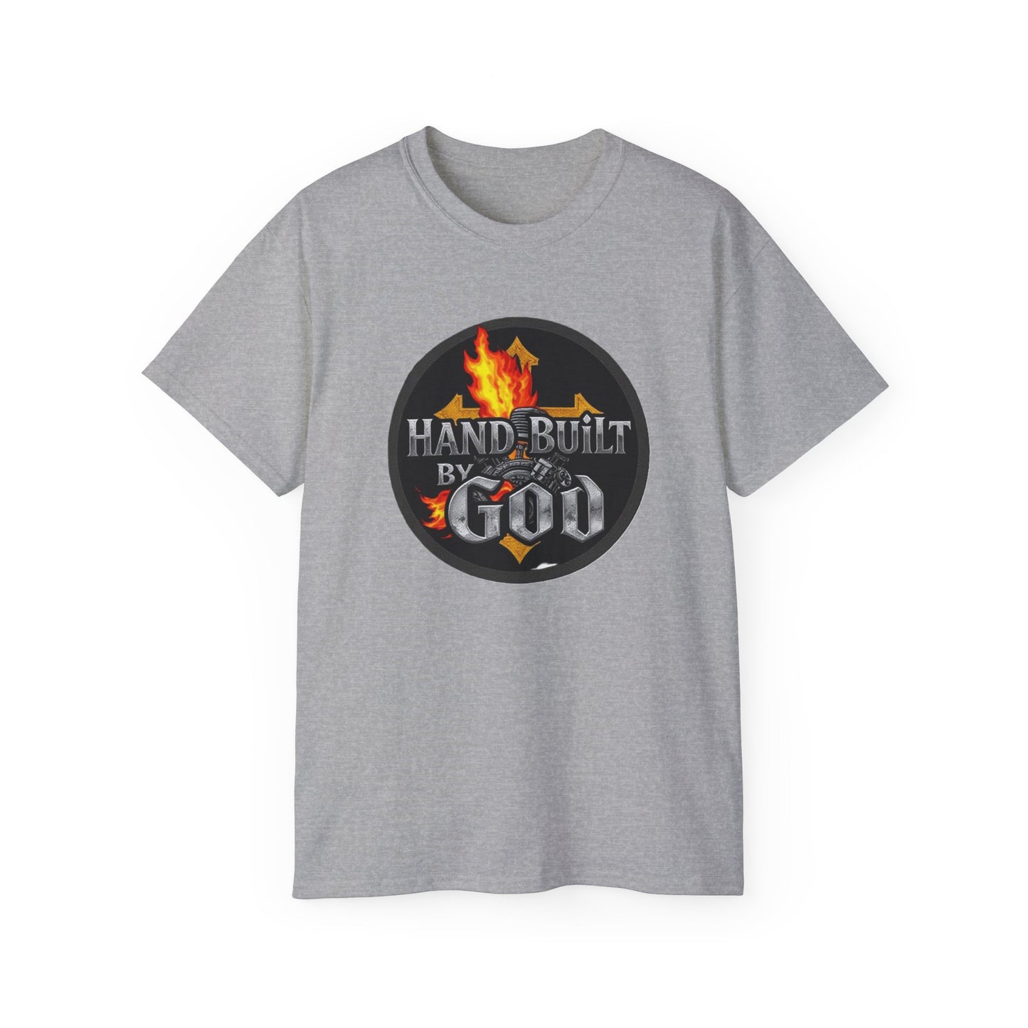 Men’s “Hand Built By God” Christian T-Shirt