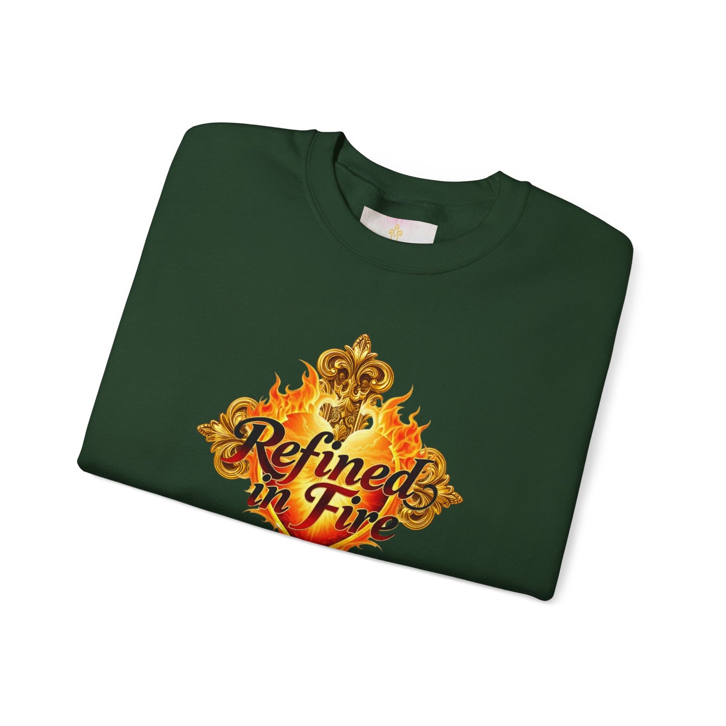 Refined in Fire - Women's Ornate Christian Sweatshirt