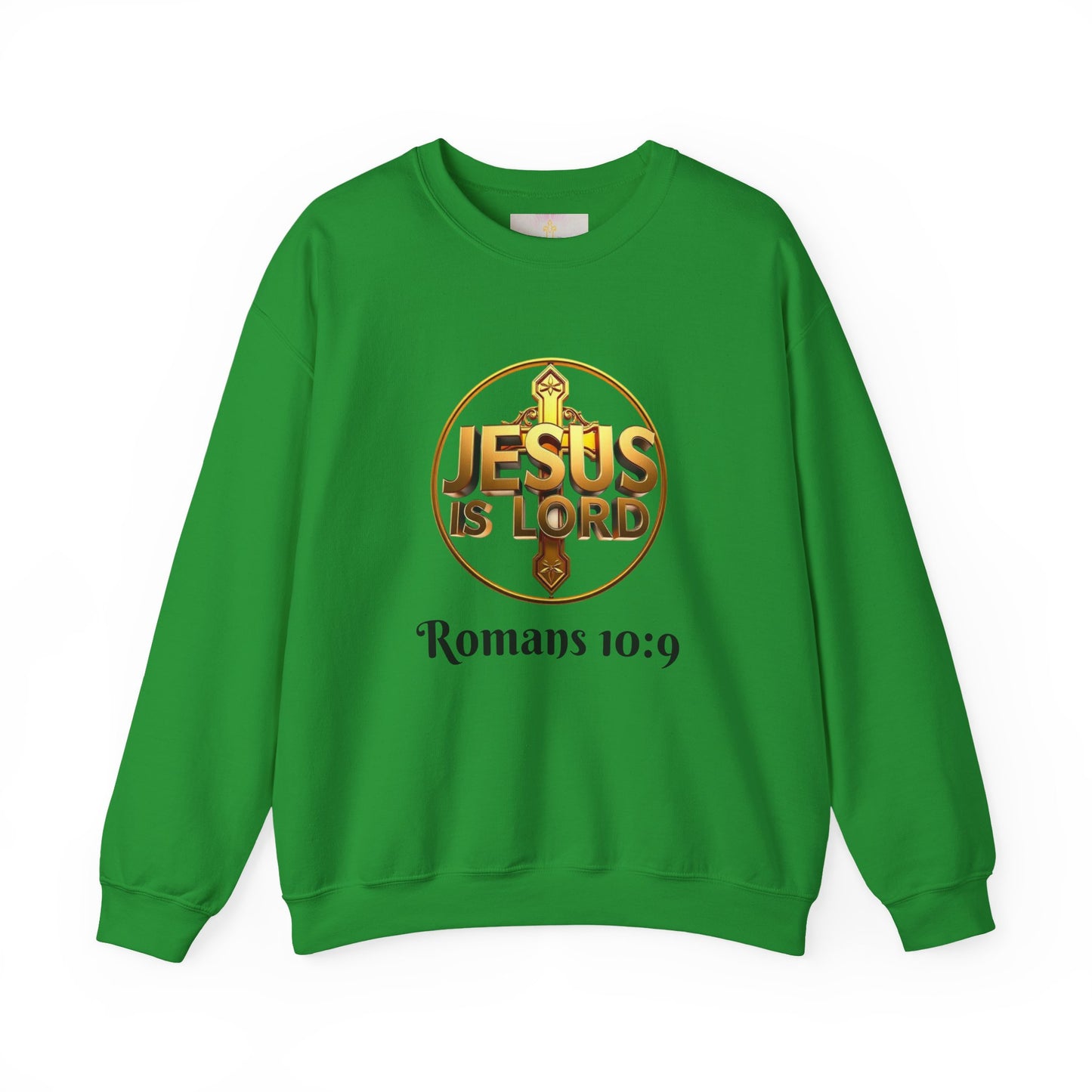 Romans 10:9 Christian Sweater – Jesus Is Lord & He Is Risen (Dark Lettering)