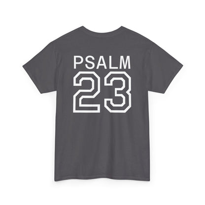 Psalm 23 Men’s T-Shirt – Inspired Sports-Style Shirt (White Numbering)