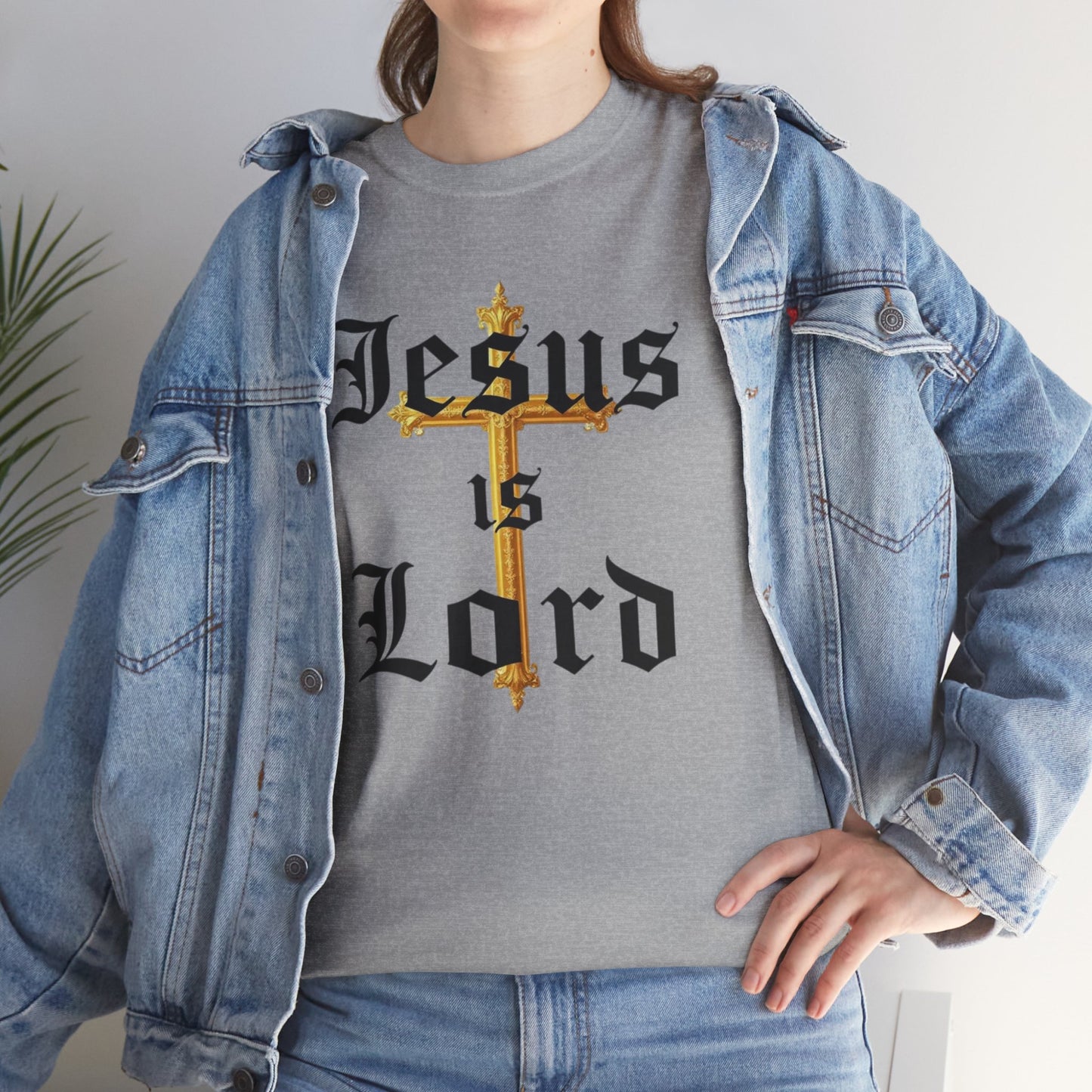 Jesus is Lord with Cross - Women's Christian T-Shirt