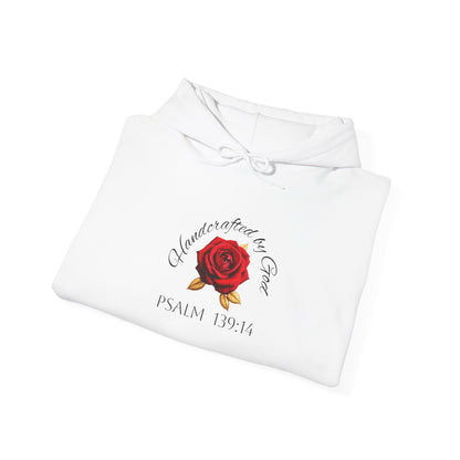 Handcrafted by God Rose Women's Hoodie (Dark Lettering)