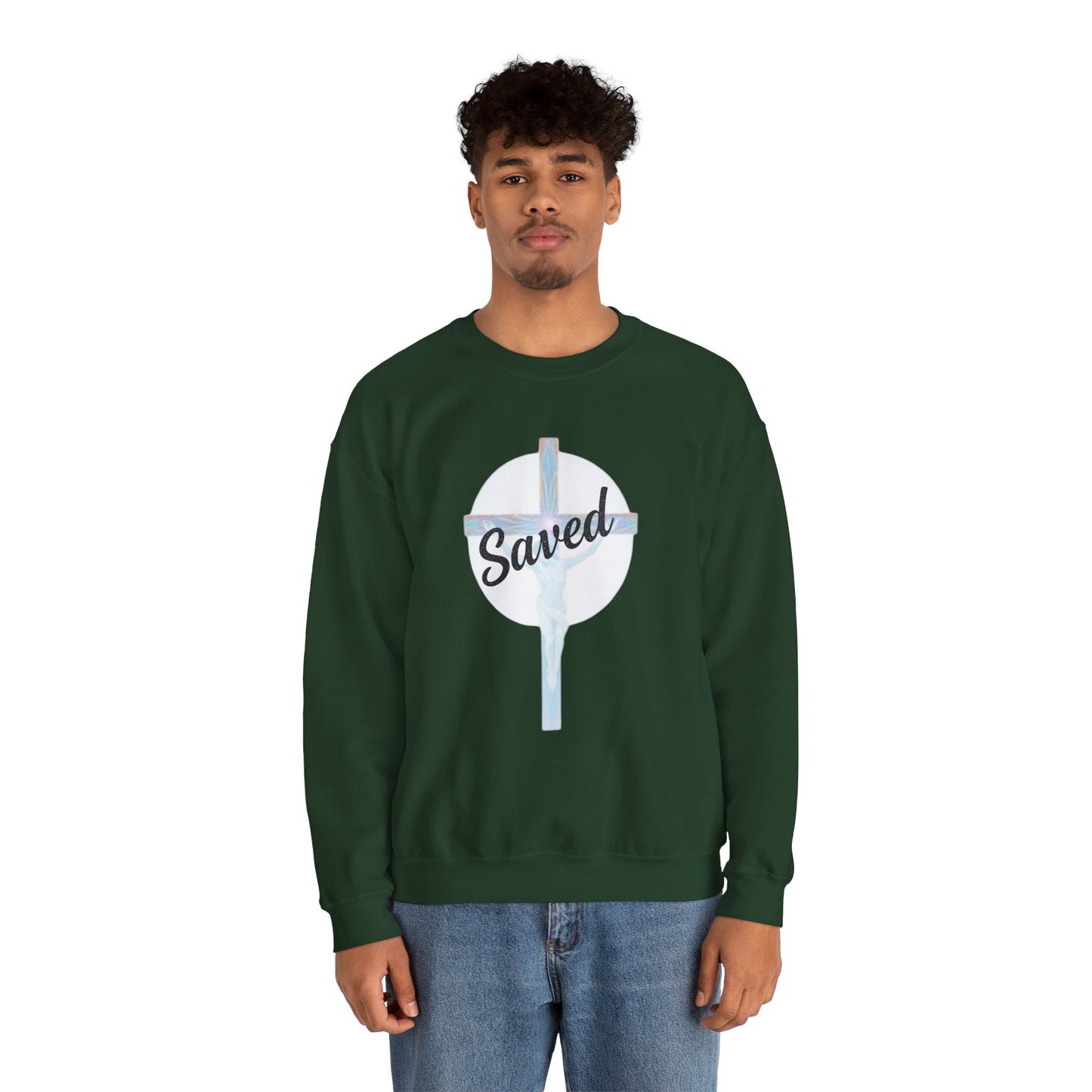 Saved - Men's Christian Sweatshirt of Faith