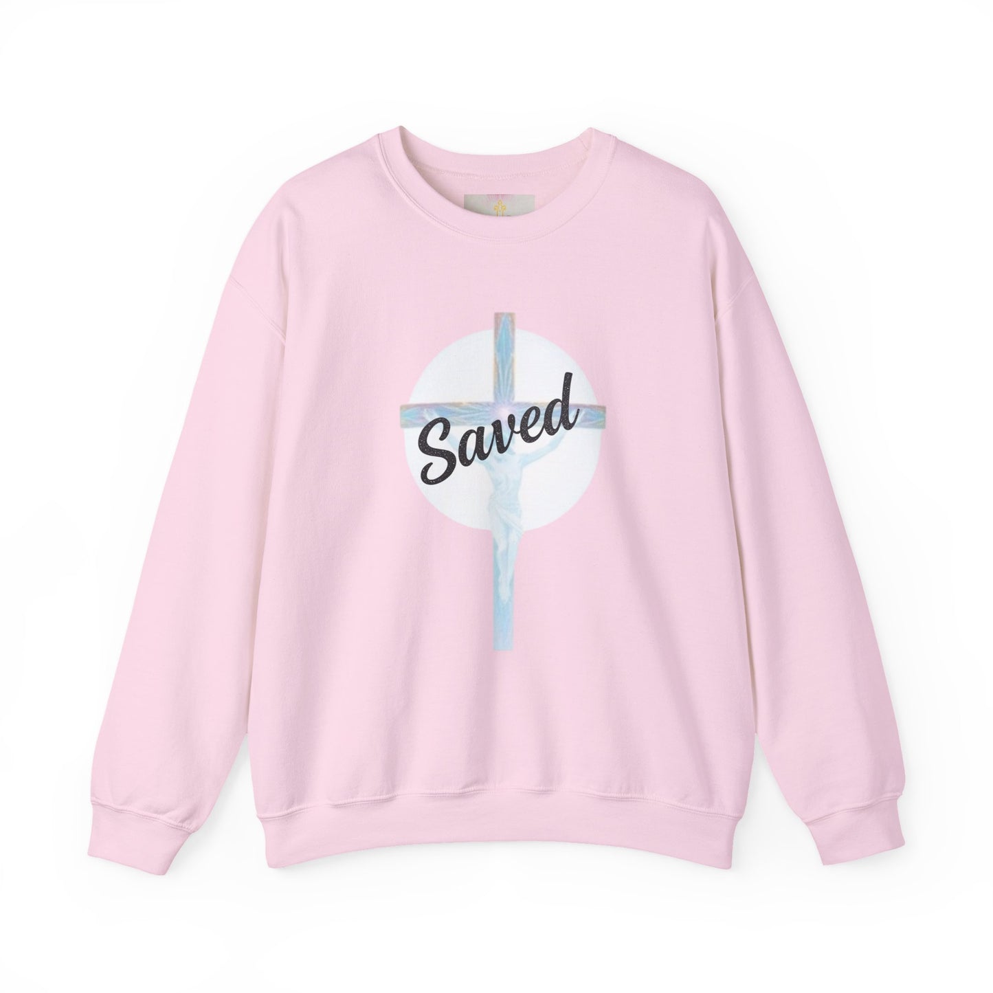 Grace Worn Bold – Women’s “Saved” Cross Sweatshirt