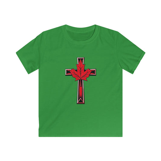 True North in Christ – Softstyle Tee with Cross & Maple Leaf