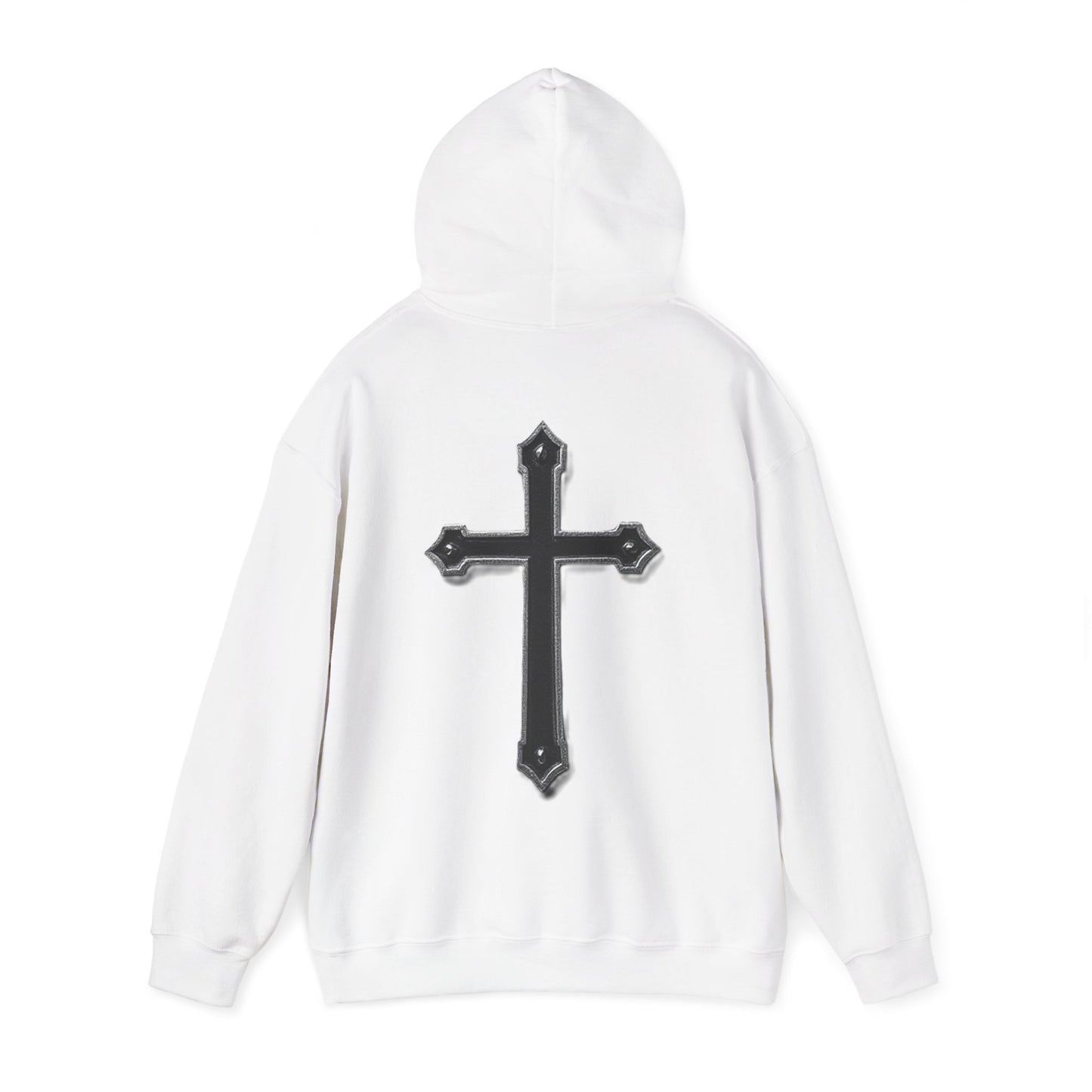 Warrior’s Black Cross Women’s Hoodie – Front & Back Christian Apparel | Ephesians 6:11