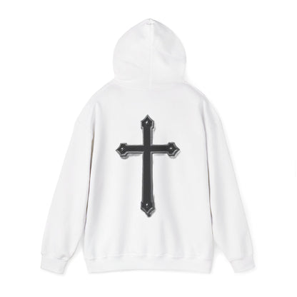 Warrior’s Black Cross Women’s Hoodie – Front & Back Christian Apparel | Ephesians 6:11