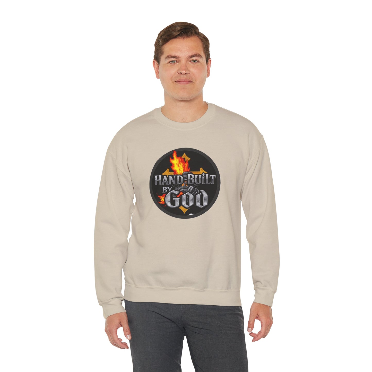 Hand Built by God - Men's Christian Sweatshirt