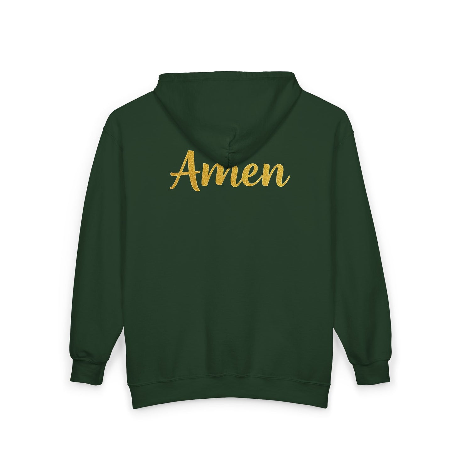 Amen in Motion – Women’s Zip-Up Hoodie (White Logo)