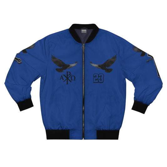 Faithful Guardians – Cross & Crows Men’s Bomber Jacket in Blue