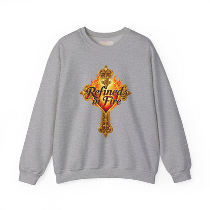 Refined in Fire - Women's Ornate Christian Sweatshirt