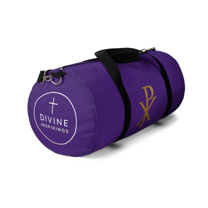 Christ’s Victory Duffle Bag in Purple – Chi Rho Symbol