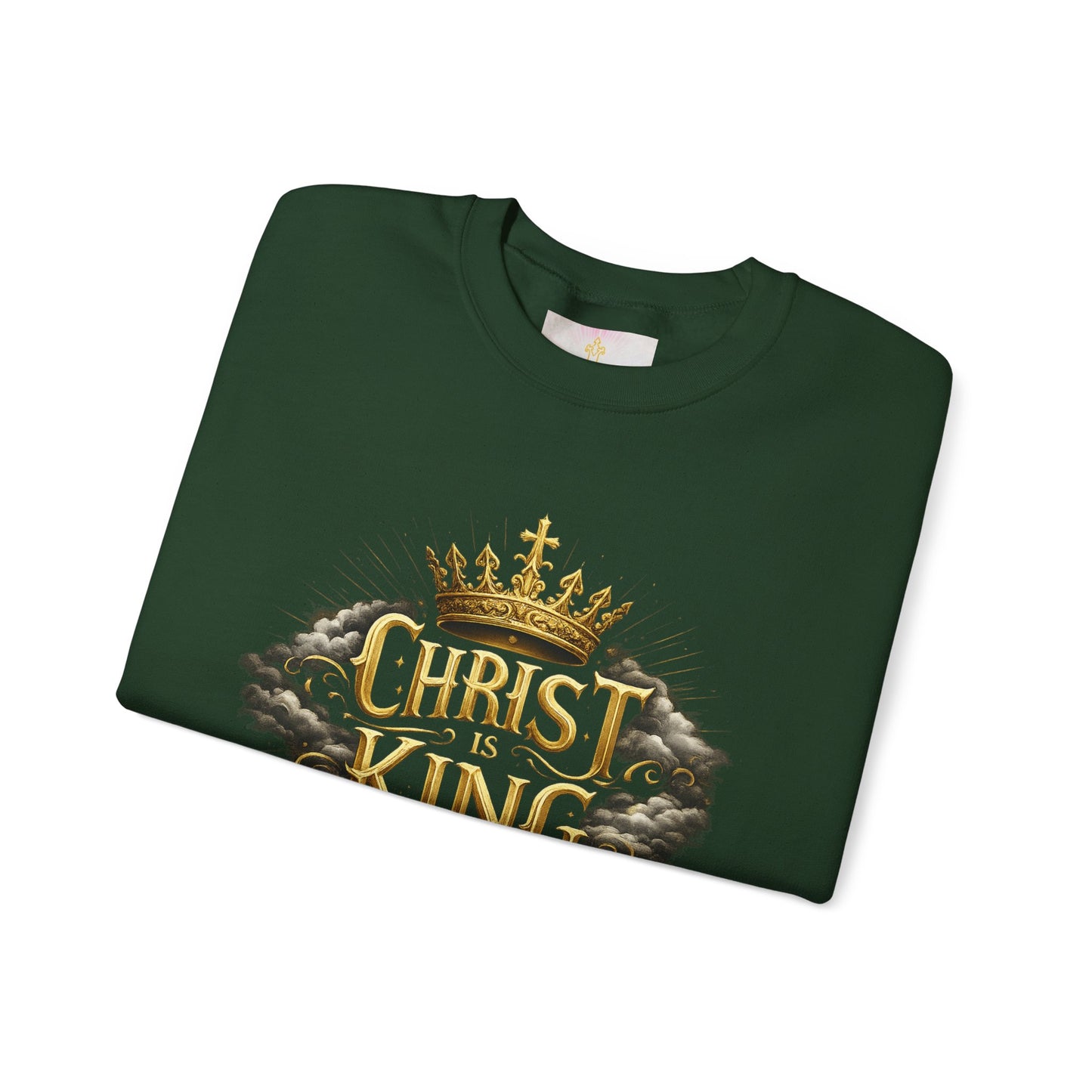 Christ is King (Gold) - Women's Christian Sweatshirt