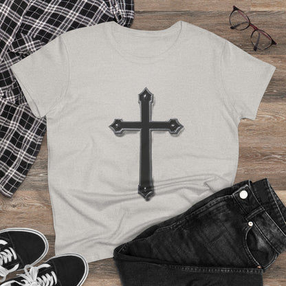 Warrior’s Black Cross Women’s Christian T-Shirt | Ephesians 6:11