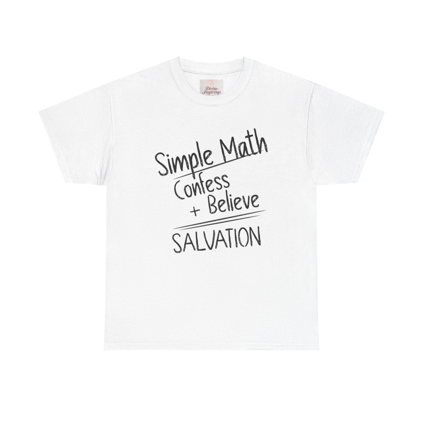 Simple Math of Salvation - Women’s Christian T-Shirt (Black Chalk)