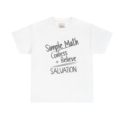 Simple Math of Salvation - Women’s Christian T-Shirt (Black Chalk)