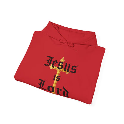 Women’s “Jesus is Lord” Christian Hoodie – Faith Statement Pullover with Cross