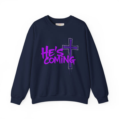 He’s Coming - Women's Bold Christian Sweatshirt