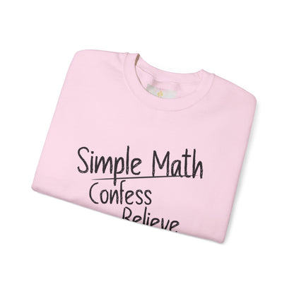 Simple Math Women’s Sweatshirt – Faith Pullover (Black Chalk)