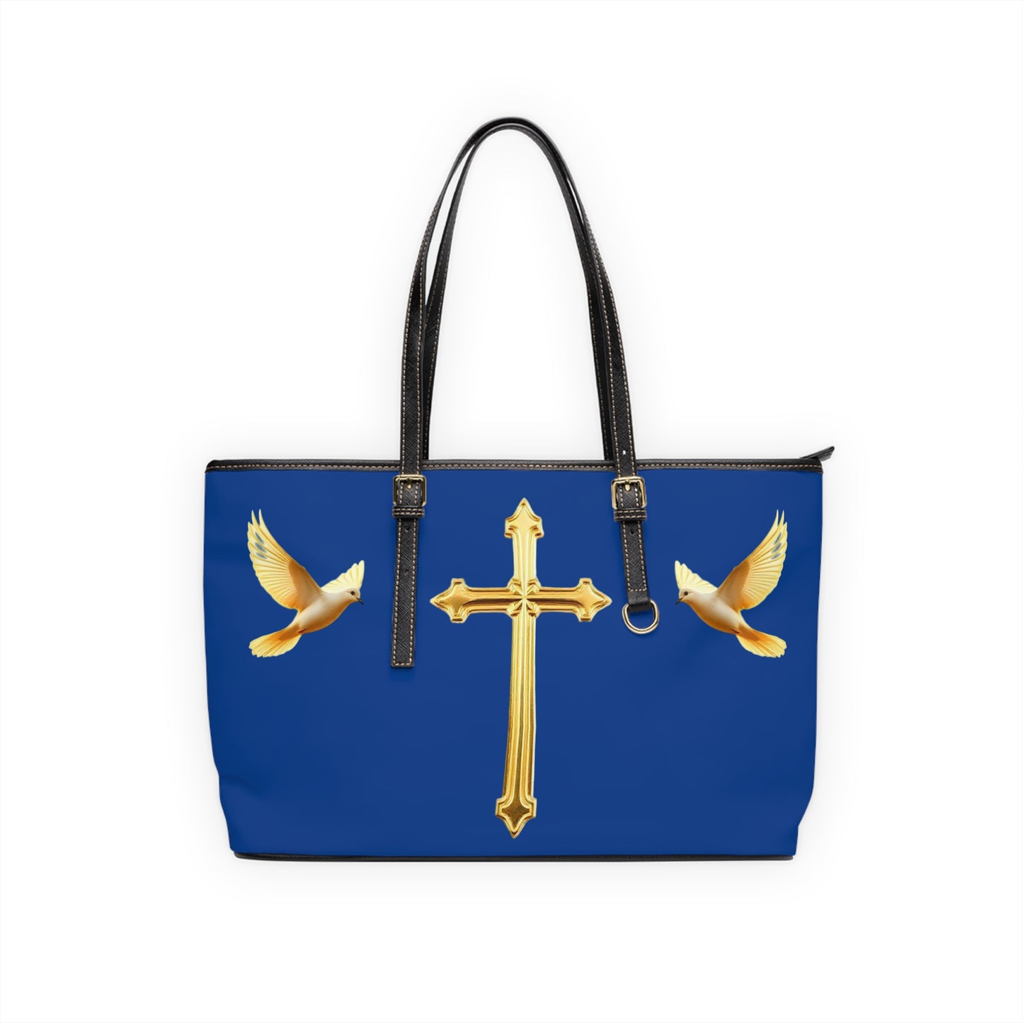 Faith, Peace, and Renewal Shoulder Bag in Blue