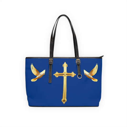 Faith, Peace, and Renewal Shoulder Bag in Blue