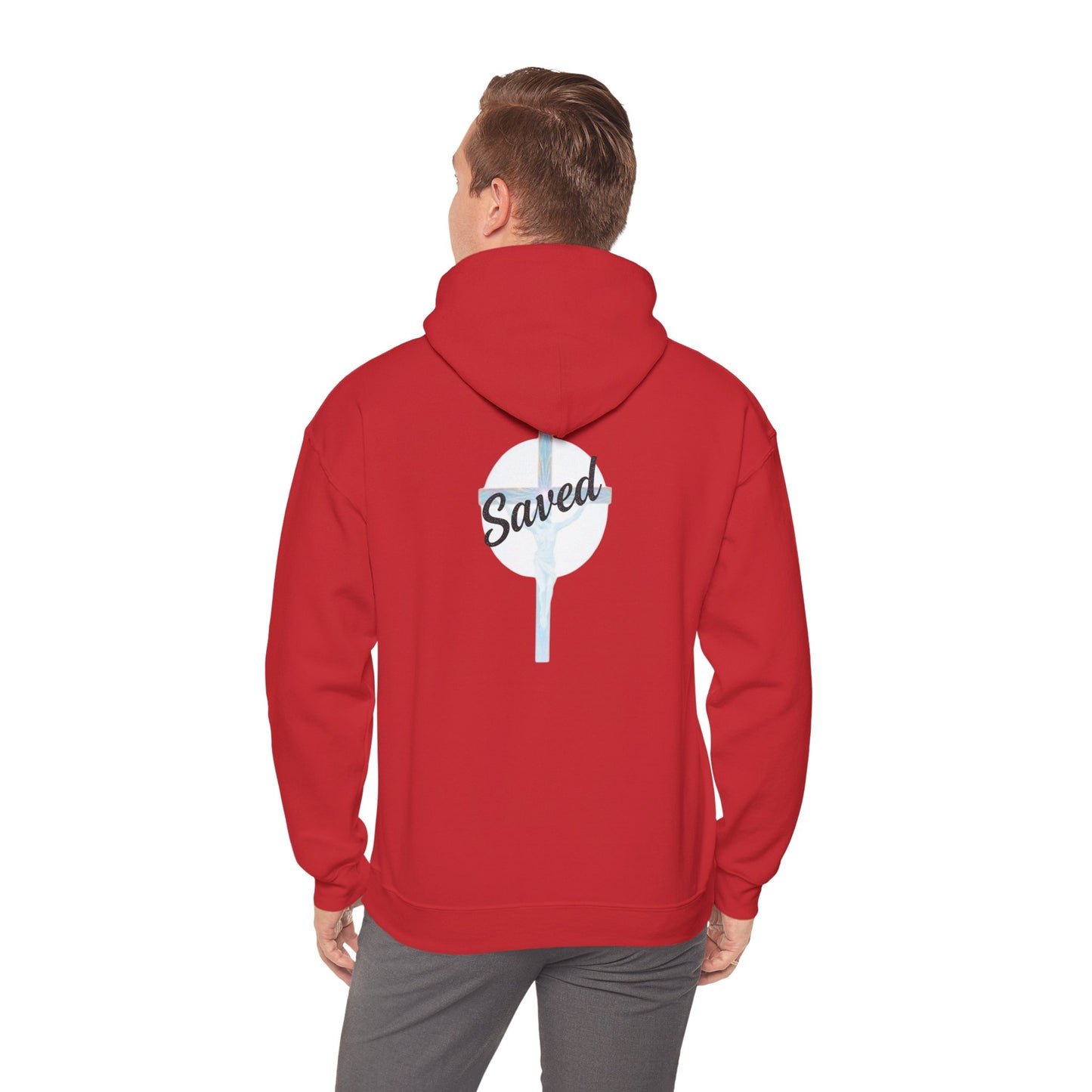 Saved in Christ – Men’s Christian Hoodie