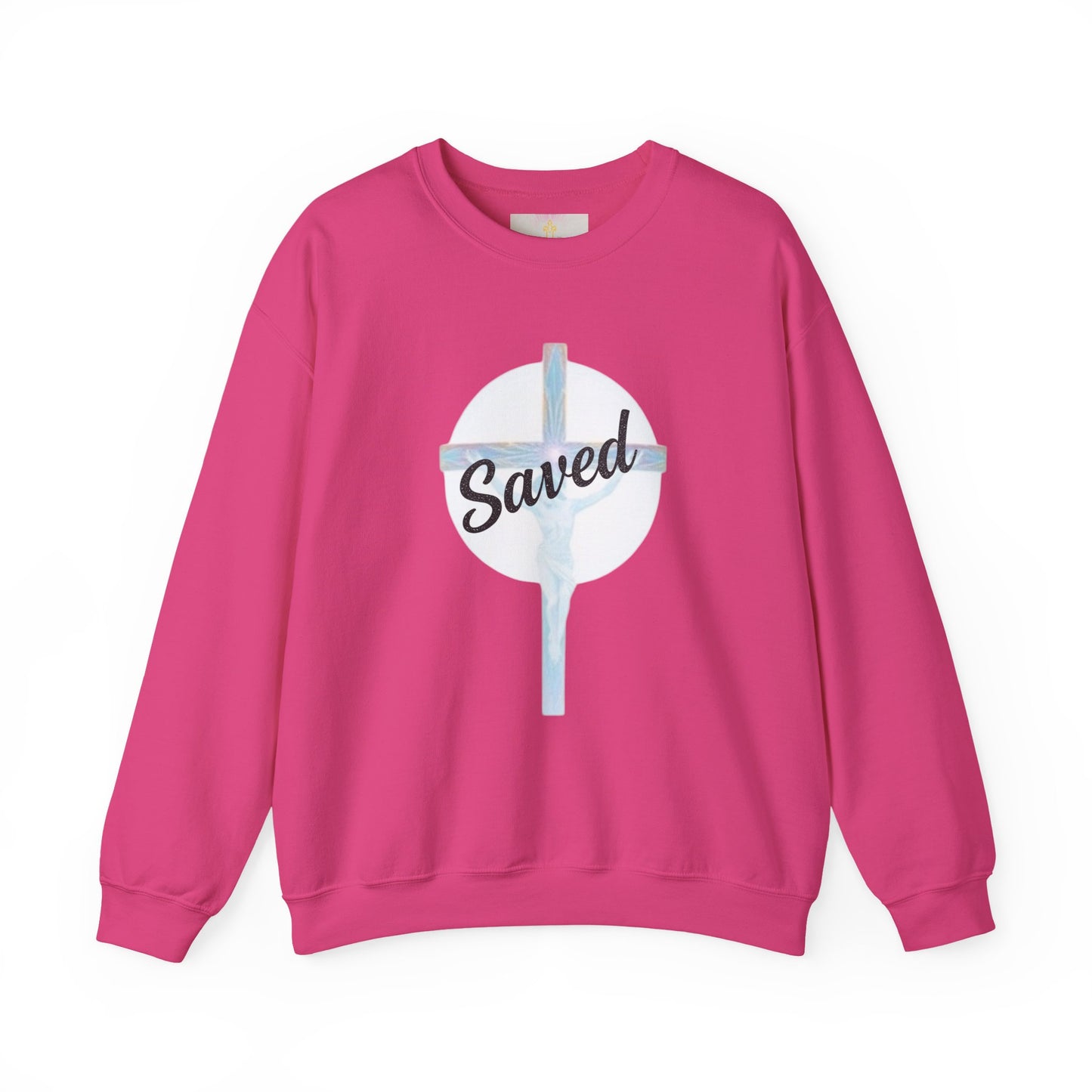 Grace Worn Bold – Women’s “Saved” Cross Sweatshirt