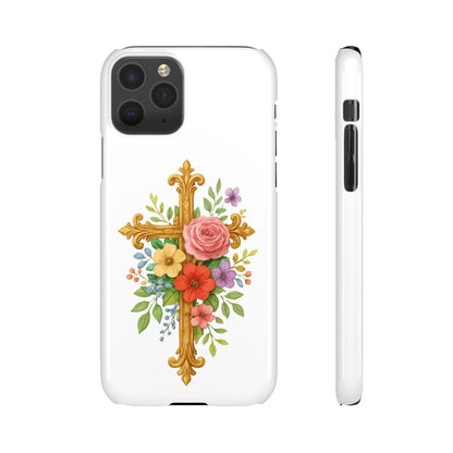 Floral Cross Snap Case for iPhone – Faith in Bloom