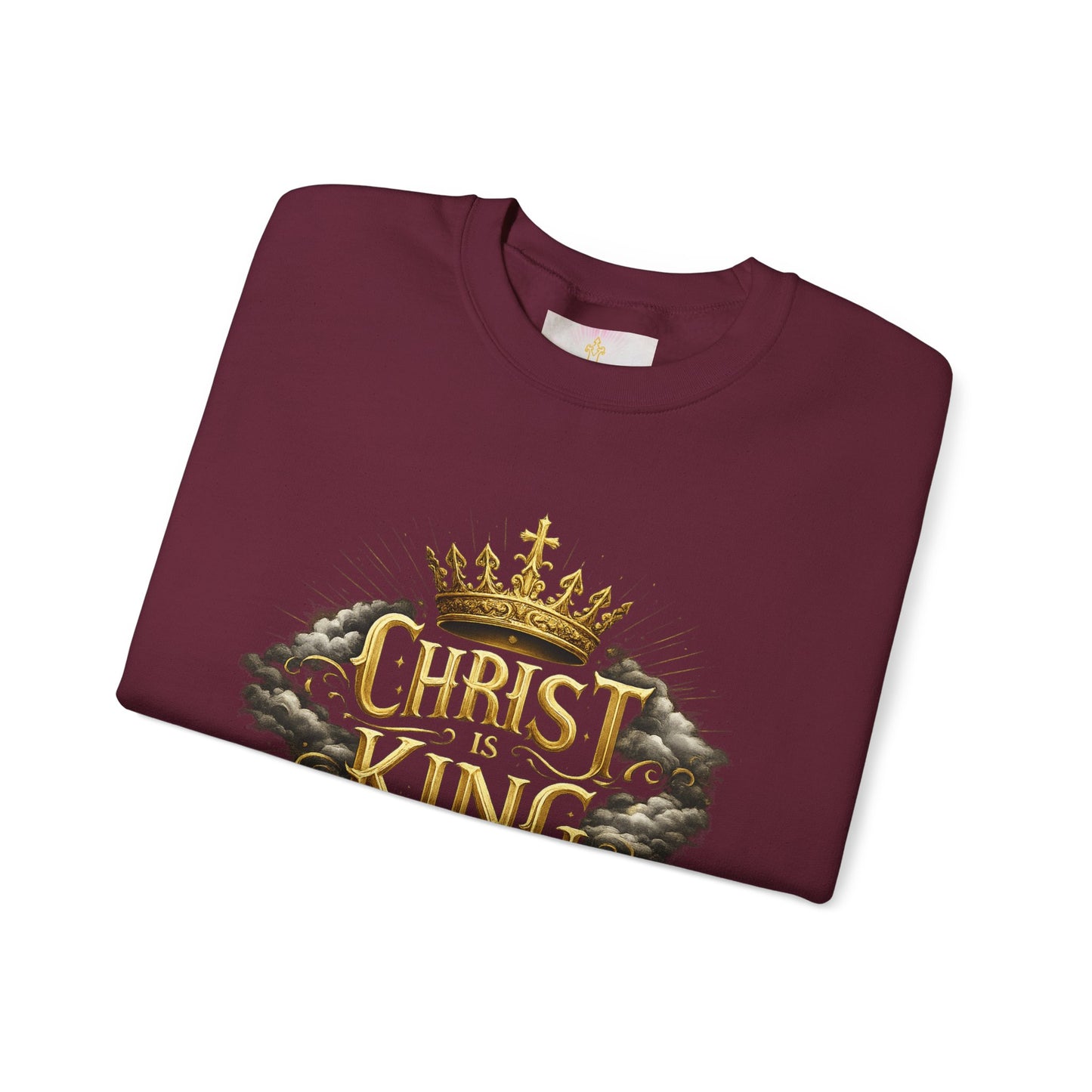 Christ is King (Gold) - Women's Christian Sweatshirt