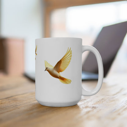 Doves of Gold Christian Mug – 11 oz & 15 oz