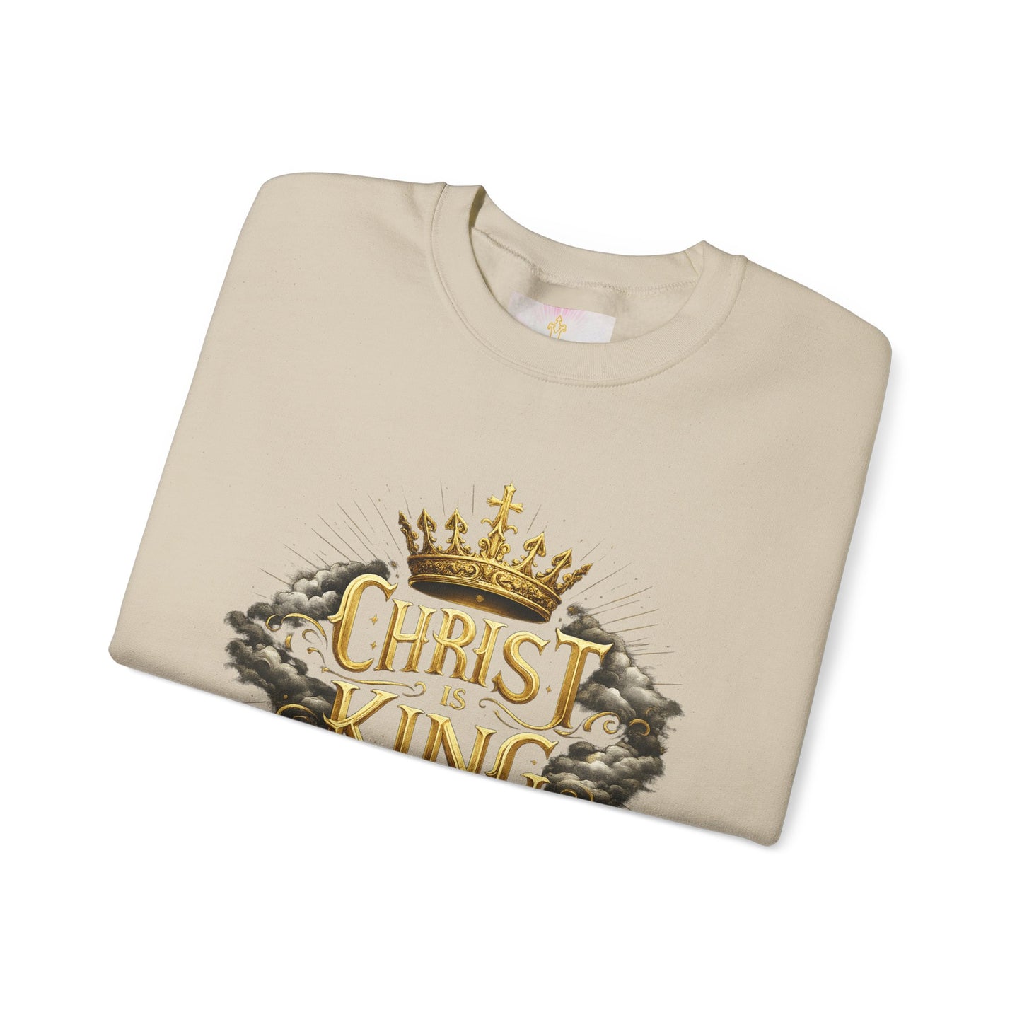 Christ is King (Gold) - Women's Christian Sweatshirt
