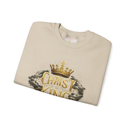 Christ is King (Gold) - Women's Christian Sweatshirt