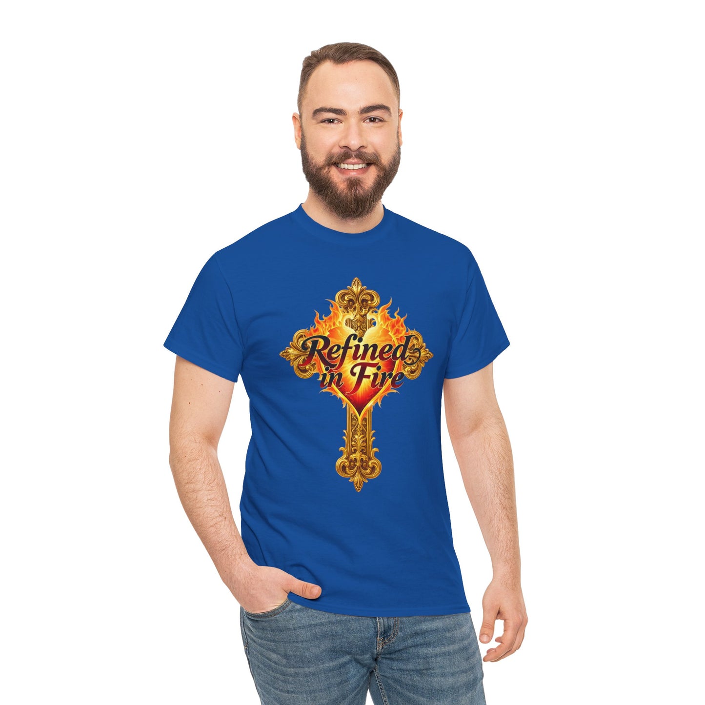 Refined in Fire — Men's Ornate Christian T-Shirt
