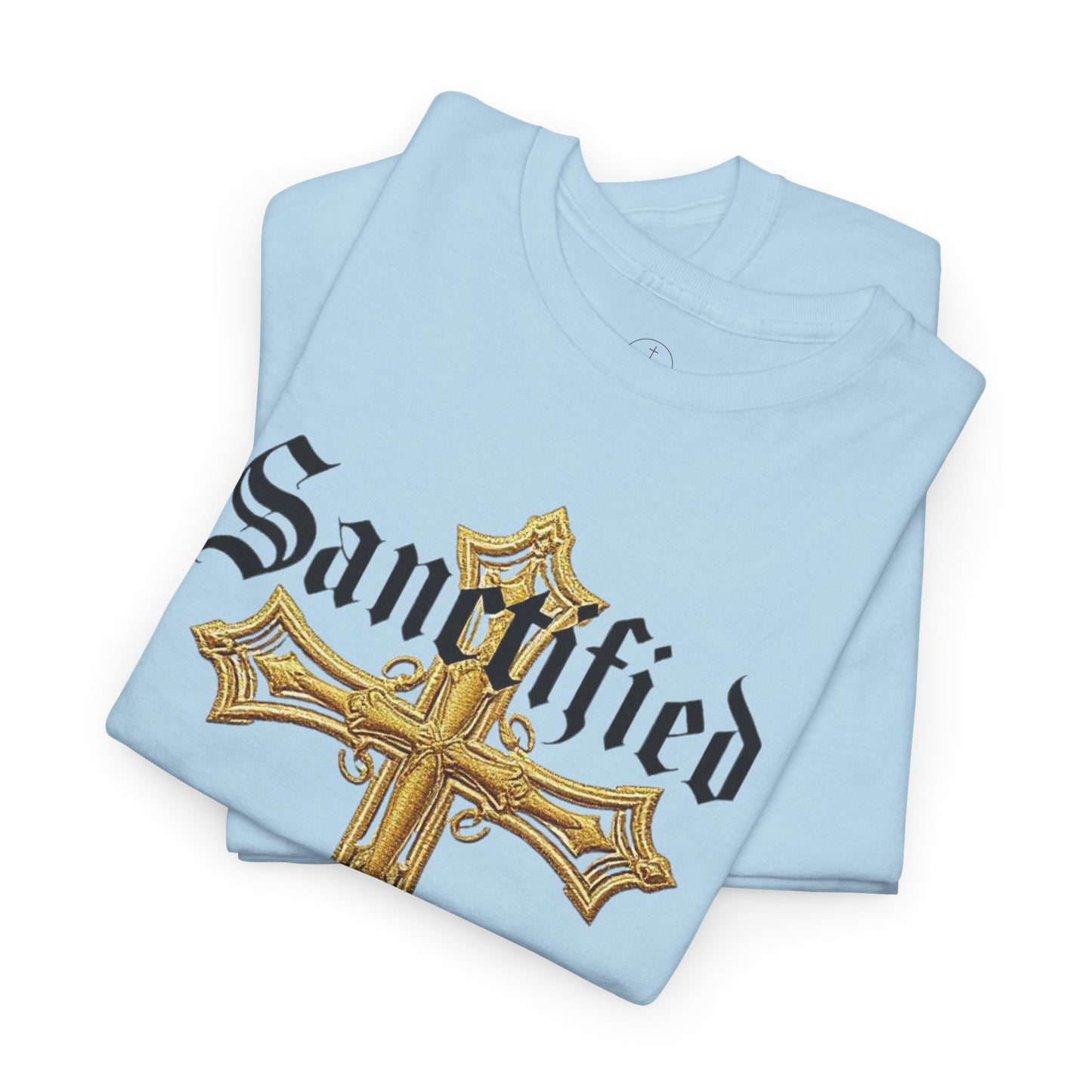 Sanctified Men's Gothic Cross T-Shirt – Faith in Bold Elegance