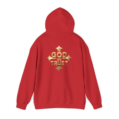In God We Trust (Gold) - Women's Christian Hoodie with Golden Cross