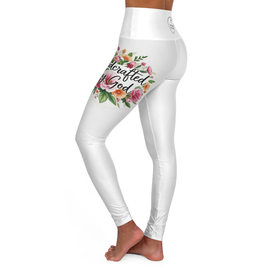 Handcrafted by God Women’s High-Waisted Yoga Leggings – Wonderfully Made