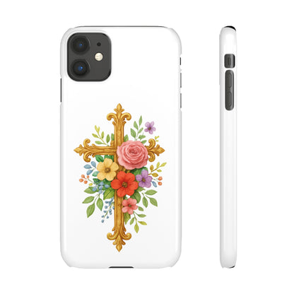Floral Cross Snap Case for iPhone – Faith in Bloom