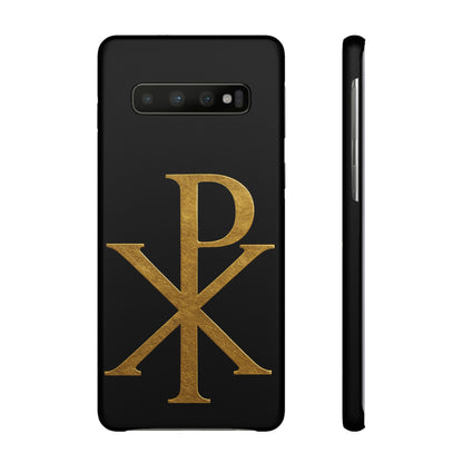 Our Eternal Hope in Christ - Black Chi Rho Snap Case for Samsung