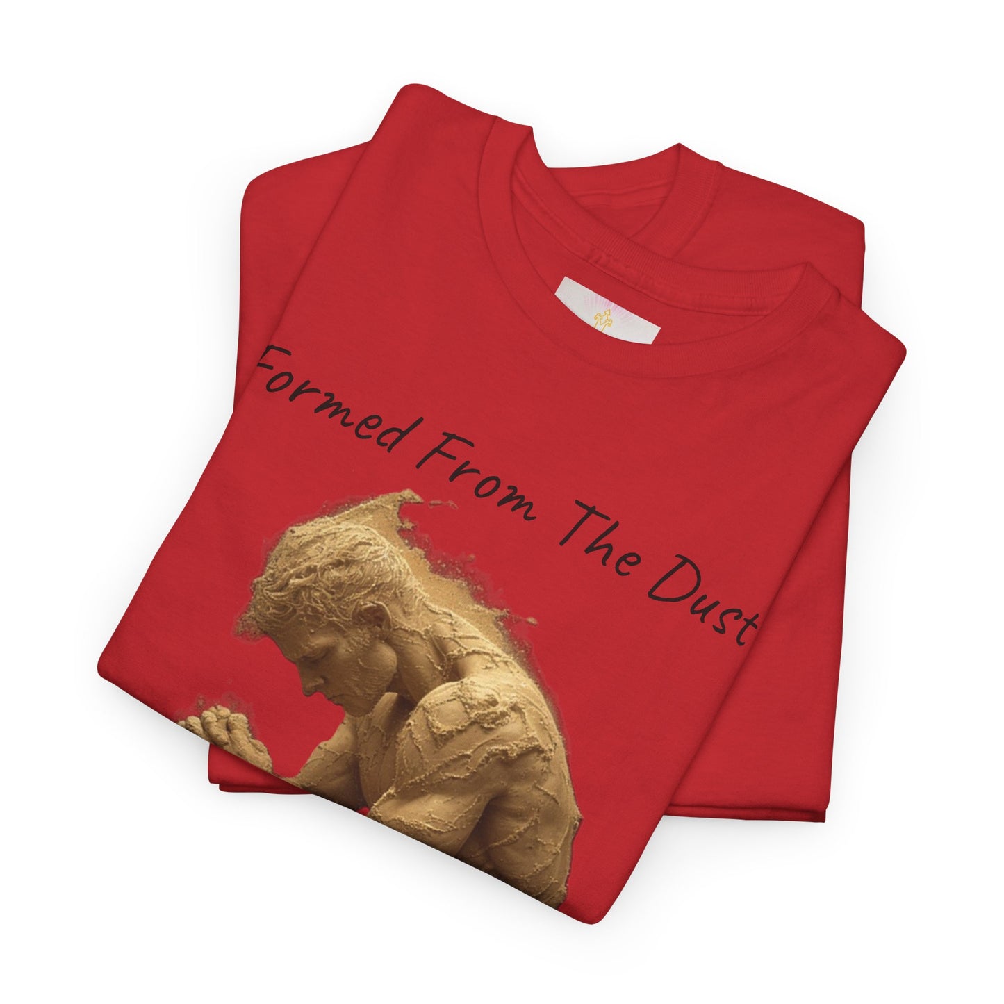 Formed from the Dust | Men’s Christian T-Shirt with Genesis 2:7 (Dark Lettering)